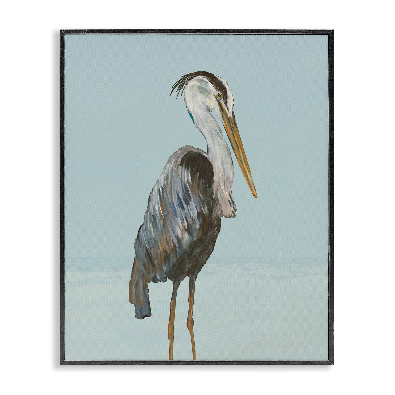Stupell Industries Coastal Pelican Muted Blue Framed Giclee, design by Julie DeRice